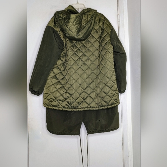 Zara Contrasting Oversized Long Puffer Coat - Picture 3 of 4